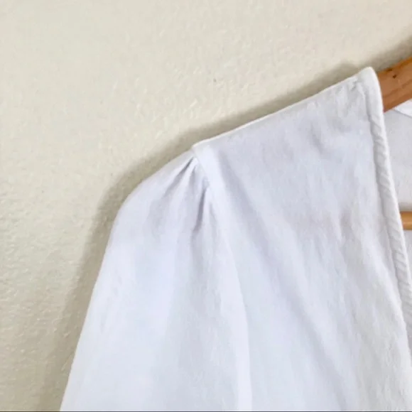 LOVERS + FRIENDS Surplice Wrap Long Sleeve Bodysuit in White - Picture 7 of 8